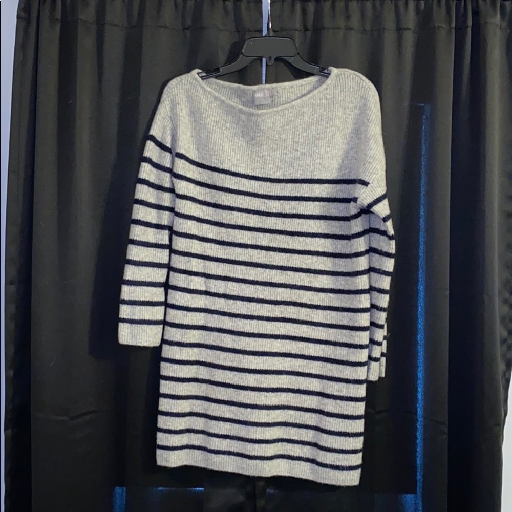 ASOS grey and navy sweater dress